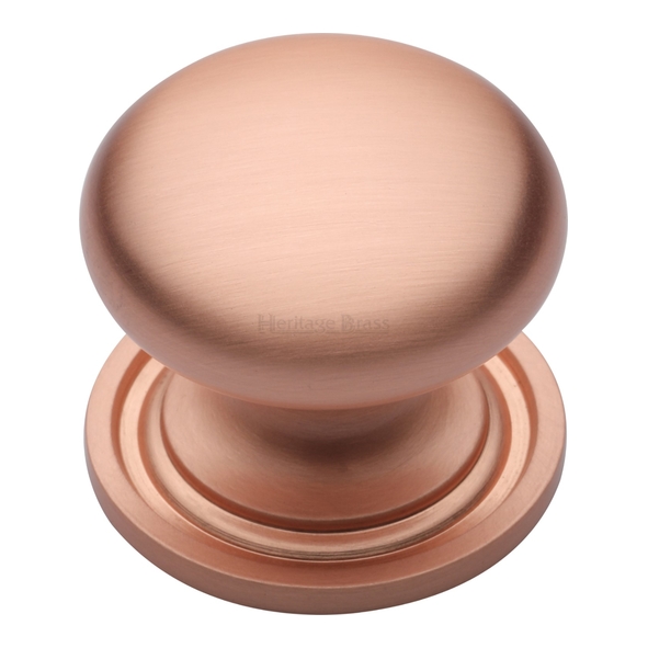 C2240 32-SRG • 32 x 32 x 28mm • Satin Rose Gold • Heritage Brass Mushroom Cabinet Knob